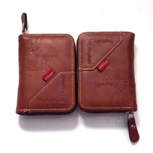 কিংডুশি প্রিমিয়াম লেদার ওয়ালেট ২ পিস কিনলে ডেলিভারী চার্জ ফ্রি (ব্ল্যাক, ব্রাউন)