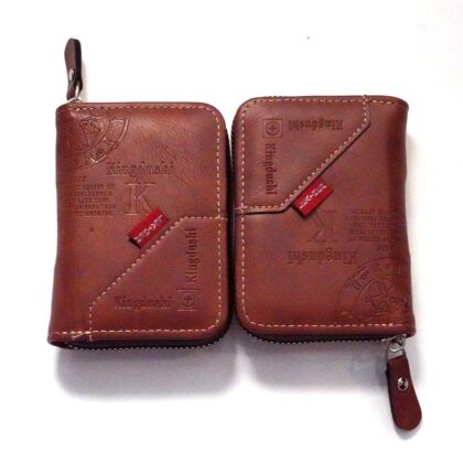 কিংডুশি প্রিমিয়াম লেদার ওয়ালেট ২ পিস কিনলে ডেলিভারী চার্জ ফ্রি (ব্ল্যাক, ব্রাউন)