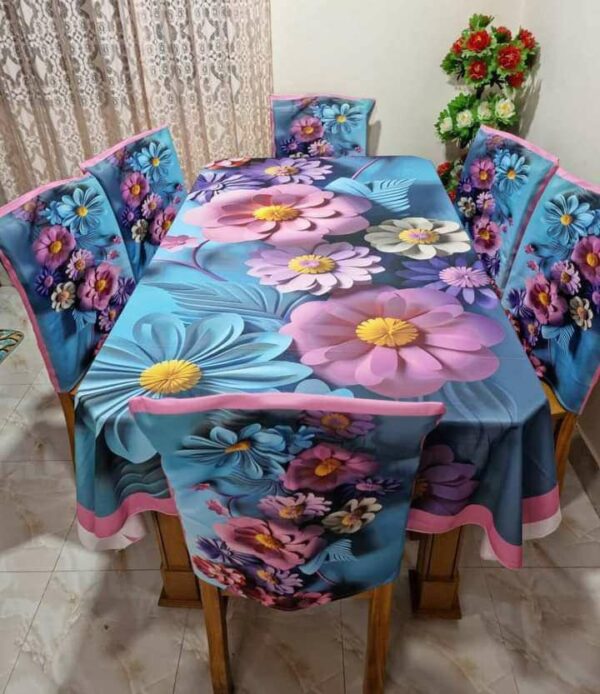 3D Floral Delight Table Cover