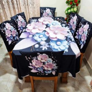 Ethereal Bloom 3D Print Table Cloth
