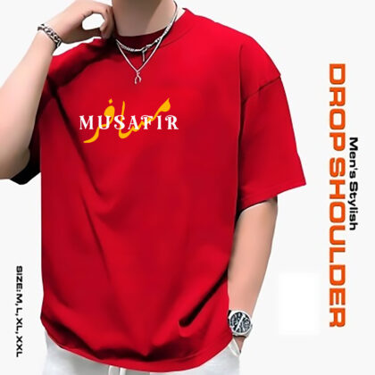 Men’s Stylish Drop Shoulder- Red