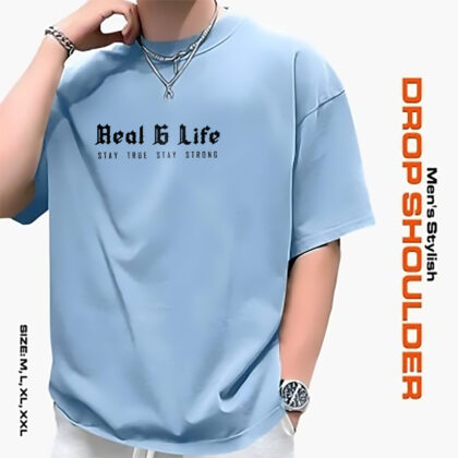 Men’s Stylish Drop Shoulder- Sky Blue