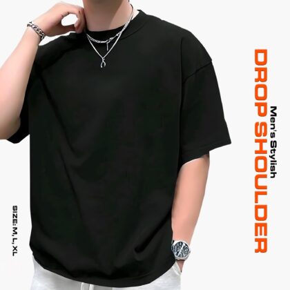 Men’s Stylish Drop Shoulder-Black