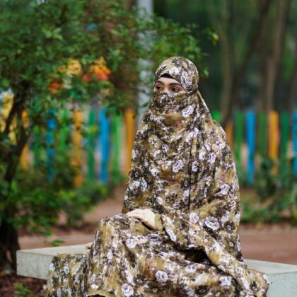 Olive Garden Floral – Plaju Khimar Set