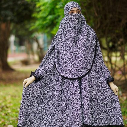 Dusty Lilac Print – Plaju Khimar Set