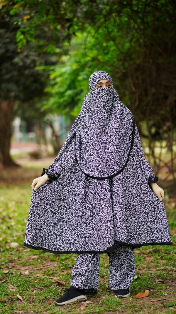 Dusty Lilac Print – Plaju Khimar Set