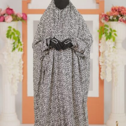 Silver Geo Print – Salah Long Khimar